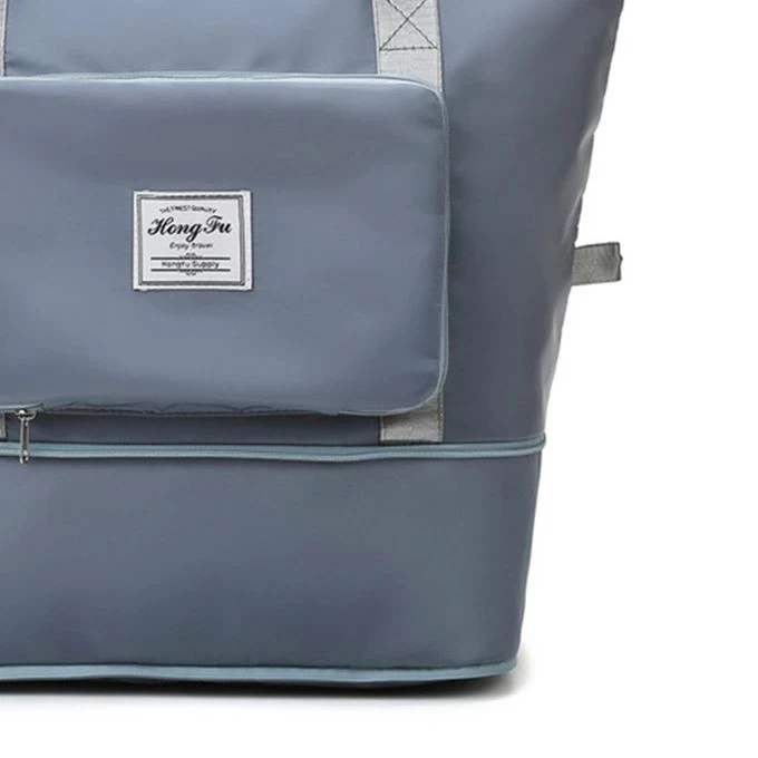 حقيبة سفر كبيرة الحجم قابلة للطي - رمادي